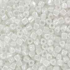 Miyuki triangle beads 8/0 White pearl ceylon TR8-420